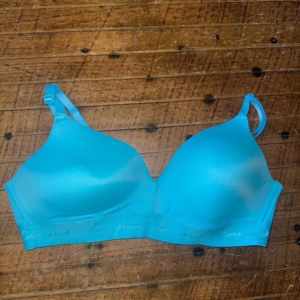 Victoria’s Secret Sport padded wireless blue yoga/sports bra